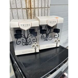 New twine Wine Bottle Candelabra Candle Holder